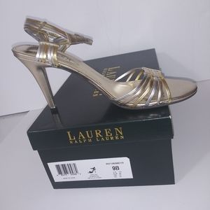 Ralph Lauren silver/gold dress sandal